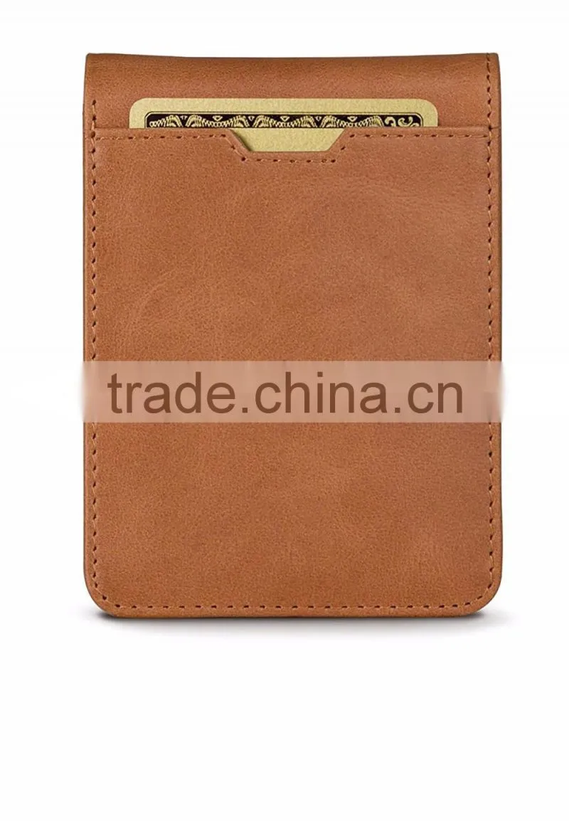 100% Genuine cowhide Leather rfid Card Holder Credit Bank Card holder