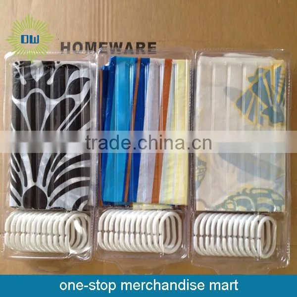 PEVA Custom Printed Waterproof Shower Curtain