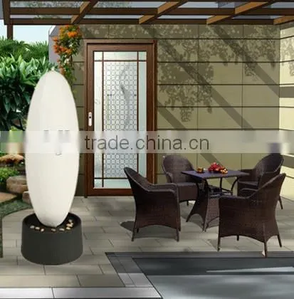oval shape led fiber glass water fountain