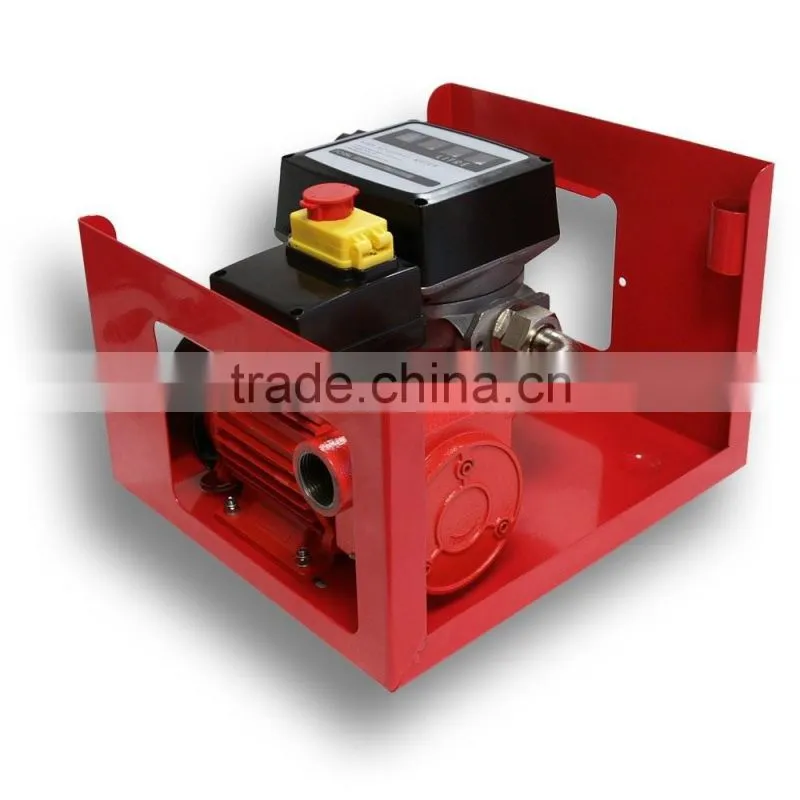 China Supply 600W Self Priming Electric Oil Diesel Transfer Pump With Flow Meter