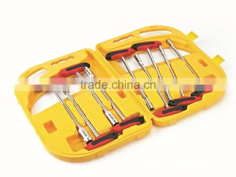 9pcs T-handle driver set socket set hand tool screwdriver wrench hex spanner
