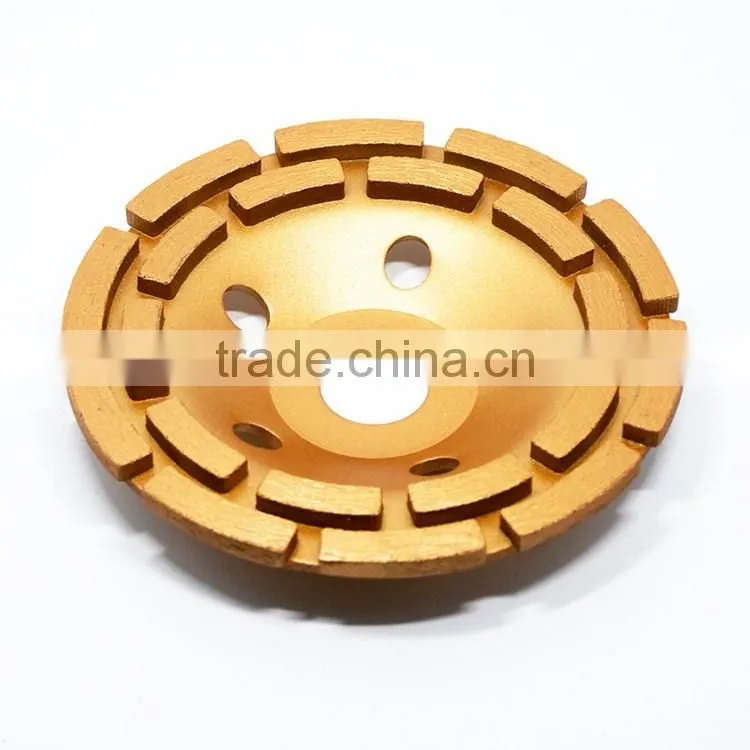 High quality double row diamond cup wheel