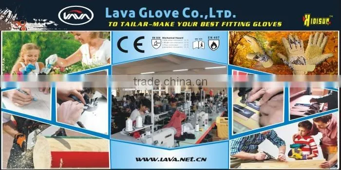 2017 Industry golden yellow goat leather safety glove