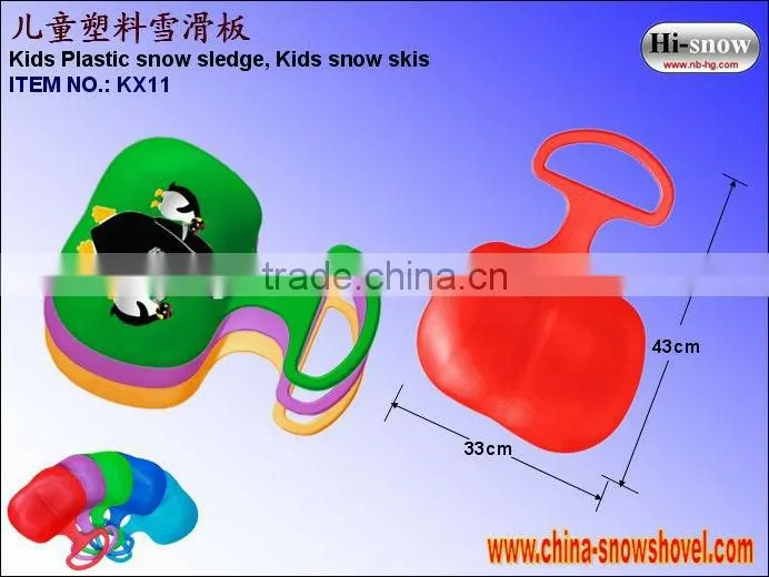 Plastic Push Snow Sled