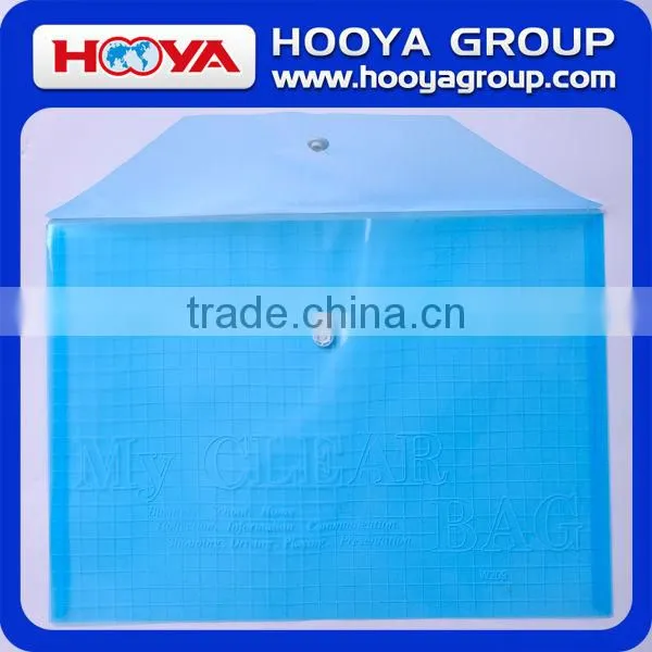 wholesale promotional cheap stationery transparent plastic document bag