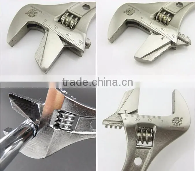 BERRYLION 250mm adjustable monkey screw wrench with rubber handle design