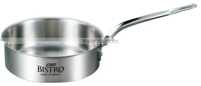 Bistro 3-ply Single Handle Stainless Steel Saute Pan