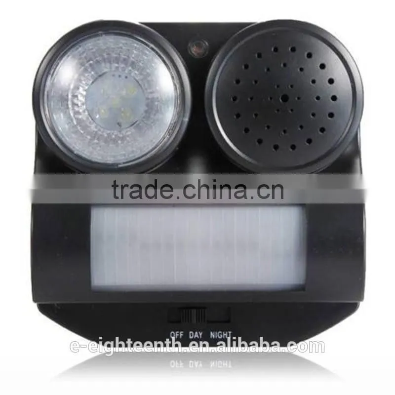 New PIR Sensor Birds Repeller Sound Gunshot Flashlight 80 Square Meters for Birds Repelling Pest control Garden Supplies
