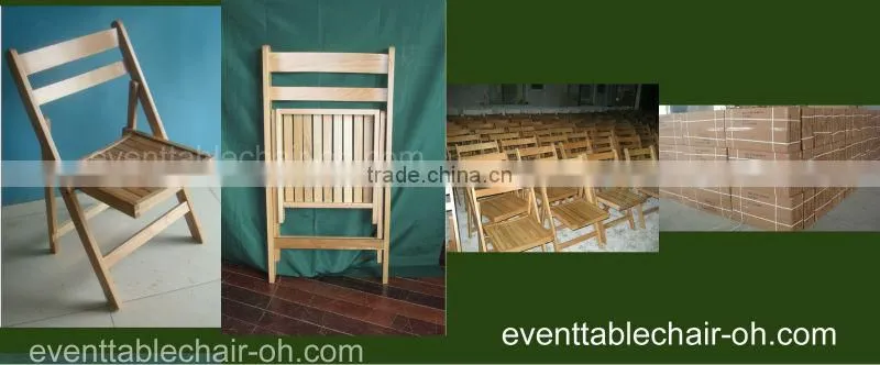hot sale white beech wood folding chair