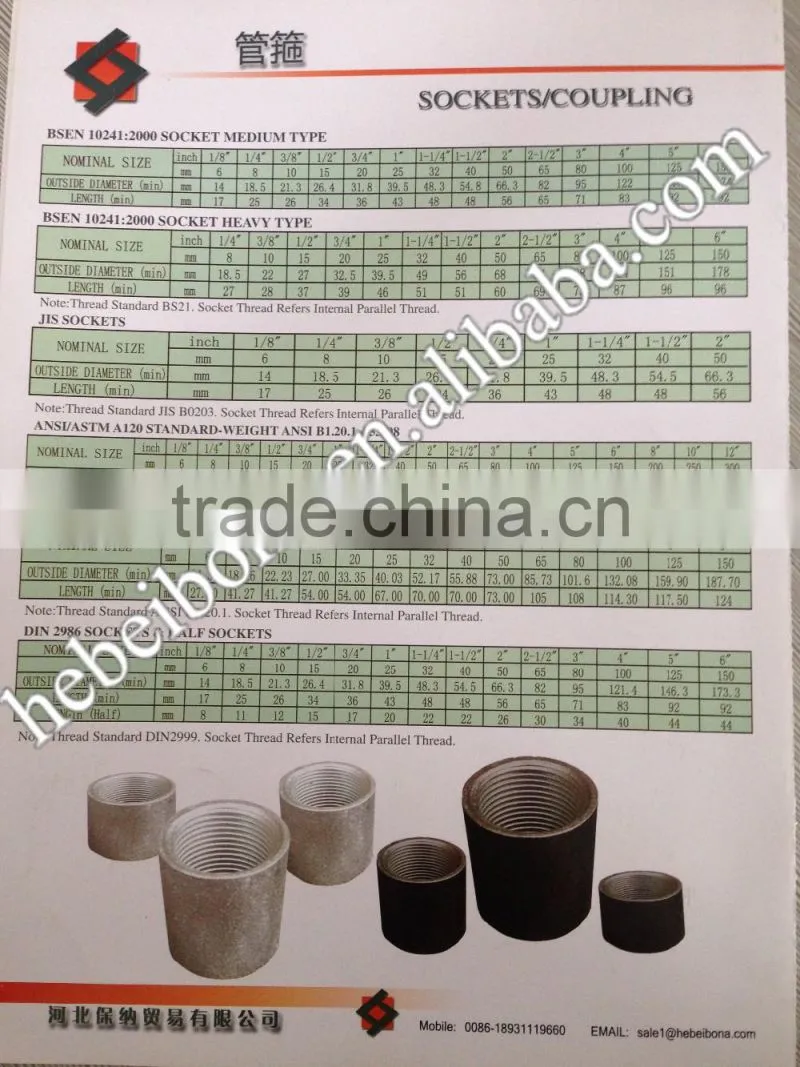 Galvanized Full Thread Steel Pipe Coupling
