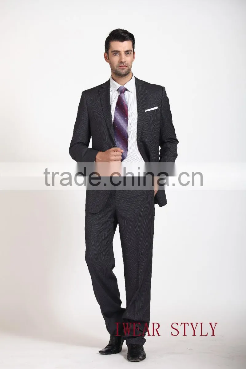 2015 Fashion Designed/striped business suits for man / jacket & pant