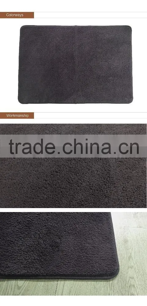 2016 NEW Microfiber Coral Fleece Bathmat in Anthracite Color