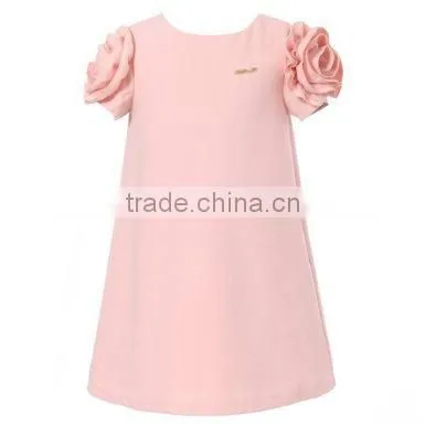 Fashion Flower Girls Dress with Flower Sleeve, Kids Ball Gown Dress