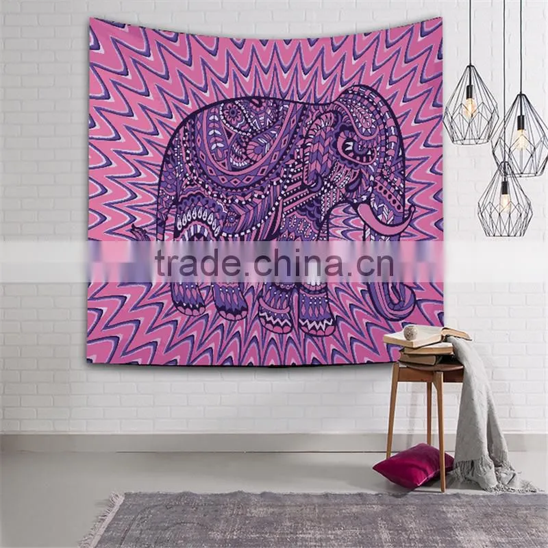 Wholesale hot sale Amazon wall tapestry Beach towel Elephant and Starry sky Digital print tapestry