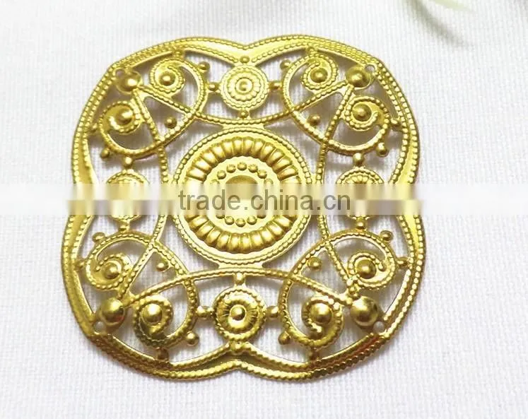 religious jewelry finding brass flower cross jewelry accessories hollow out metal cross garment accessories