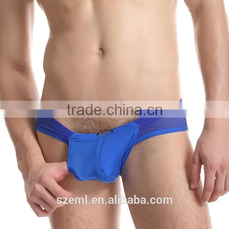 Mens sexy transparent breathable mesh boxer brief