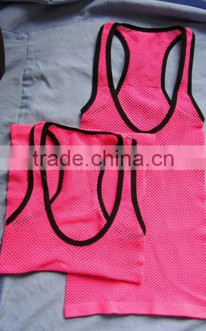 hot sell mesh seamless sport ladies tank top