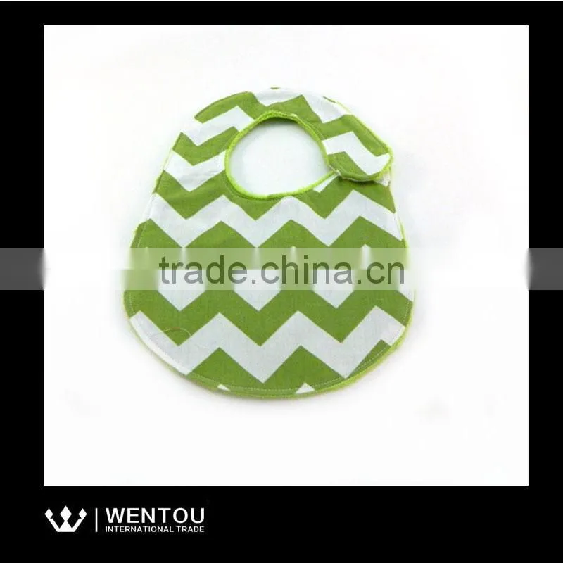 Wholesale Embroidered Seersucker Chevron Baby Bib