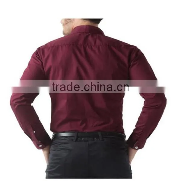 2016 new wholesale button down collar regular fit plain custom men's formal dress shirt