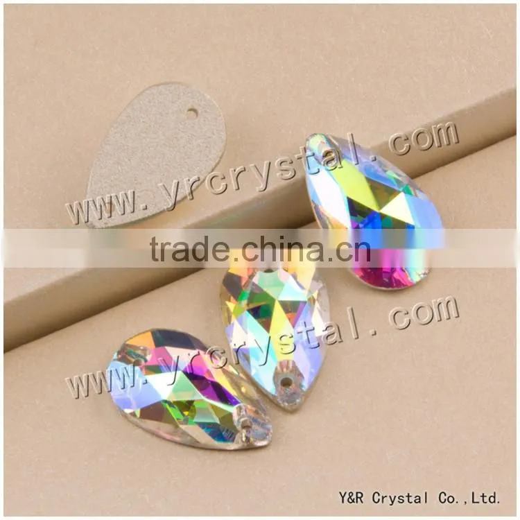 rivoli 18 mm flat back sew on stones beads for wedding dress