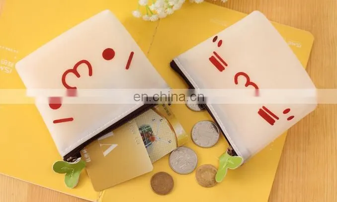 Korean Fashion Candy Color Jelly Glue Coin Purses Children Zipper Change Purse Kids Girl Women Key Earphone Storage Bags