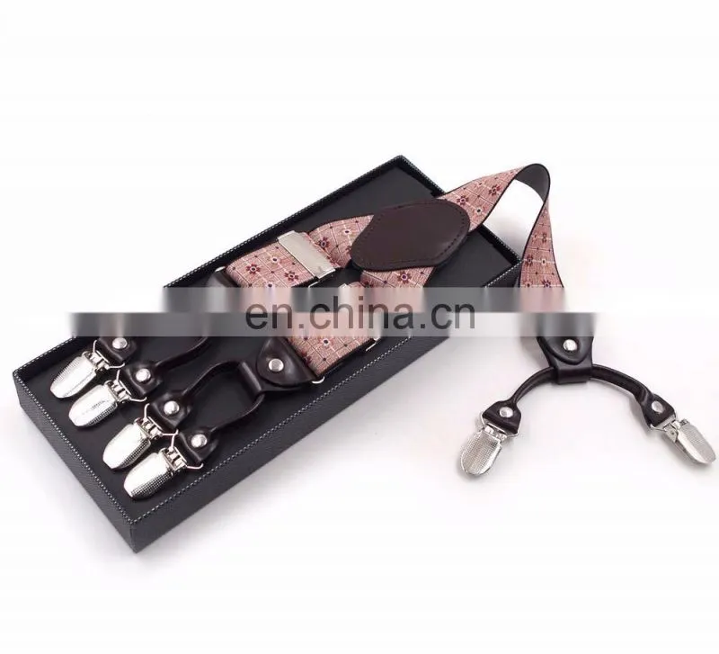 Hot sale 3.5cm adult men's printed suspenders