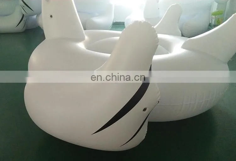 Custom Animal Water PVC Inflatable Floating Swan Toys For Swimming Pool