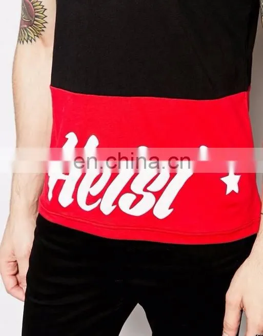 Red printing black o neck digital printing men comfort colors tshirts