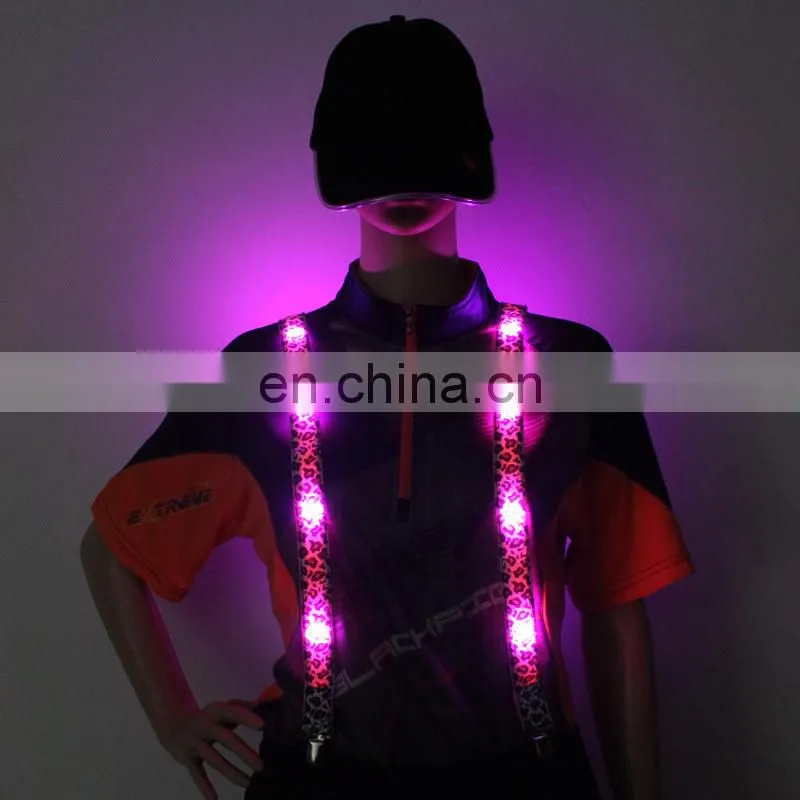 Hot sale Wholesale fashion mens led suspenders led suspenders Cool LED Suspender