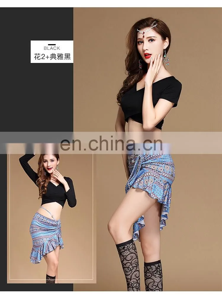 T-5189 Fashion designed printed pattern 12 colors belly dance costumes