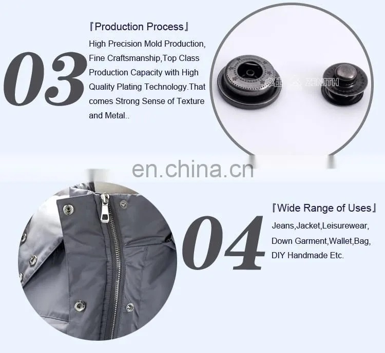 Custom Logo Metal Press Snap Button BM10170