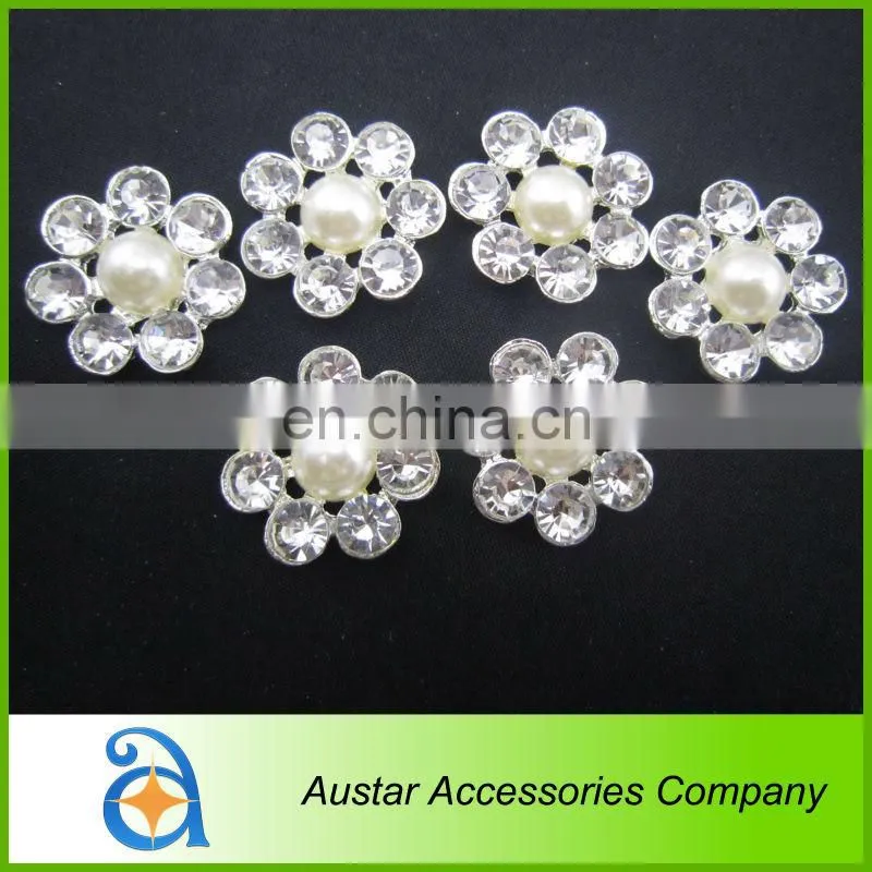 Bulk 21mm Pearl Rhinestone embellishment for wedding invitation