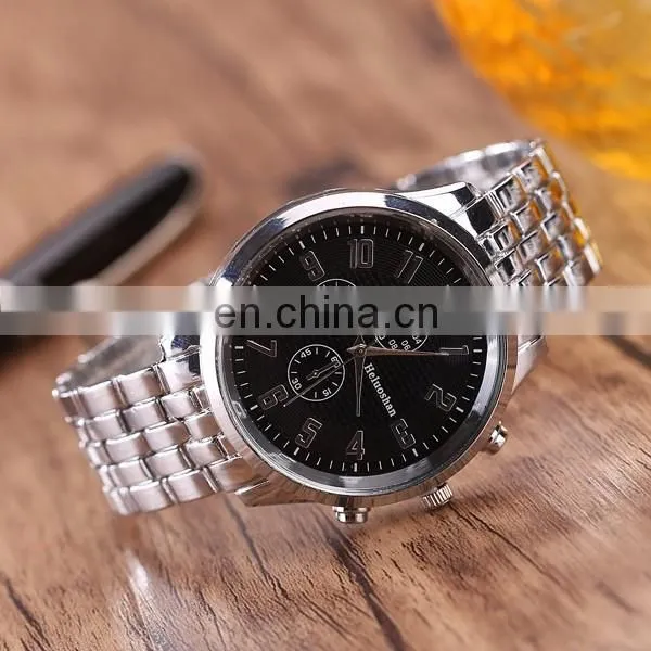 Wholesale factory stainless steel watch silver quartz watch