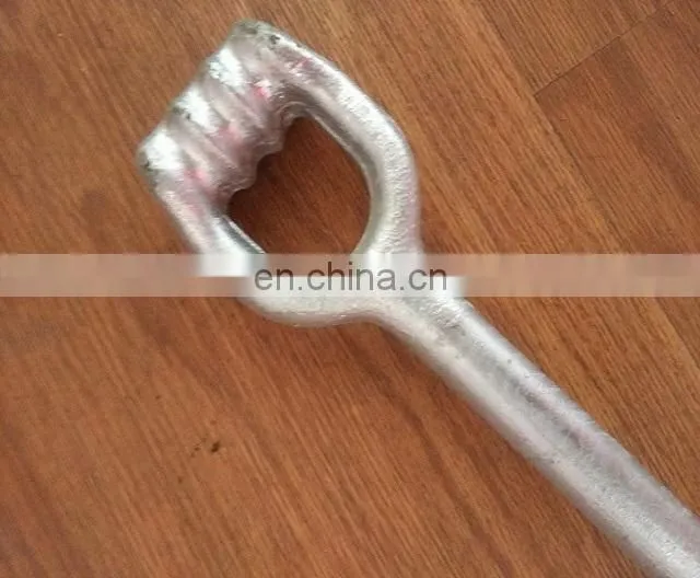 galvanized power line fitting pole straight eye bolts