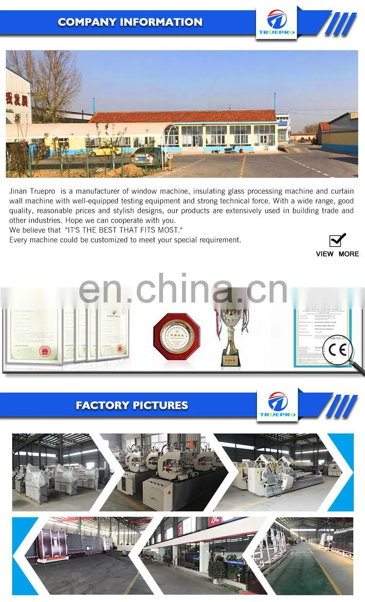 High precision upvc window making water slot milling machine