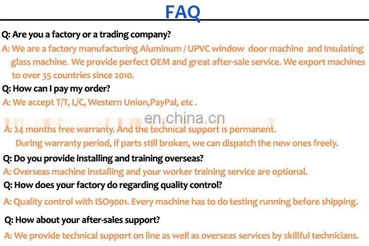 Jinan manufacturer two head pvc windows machinery for welding window profile machine