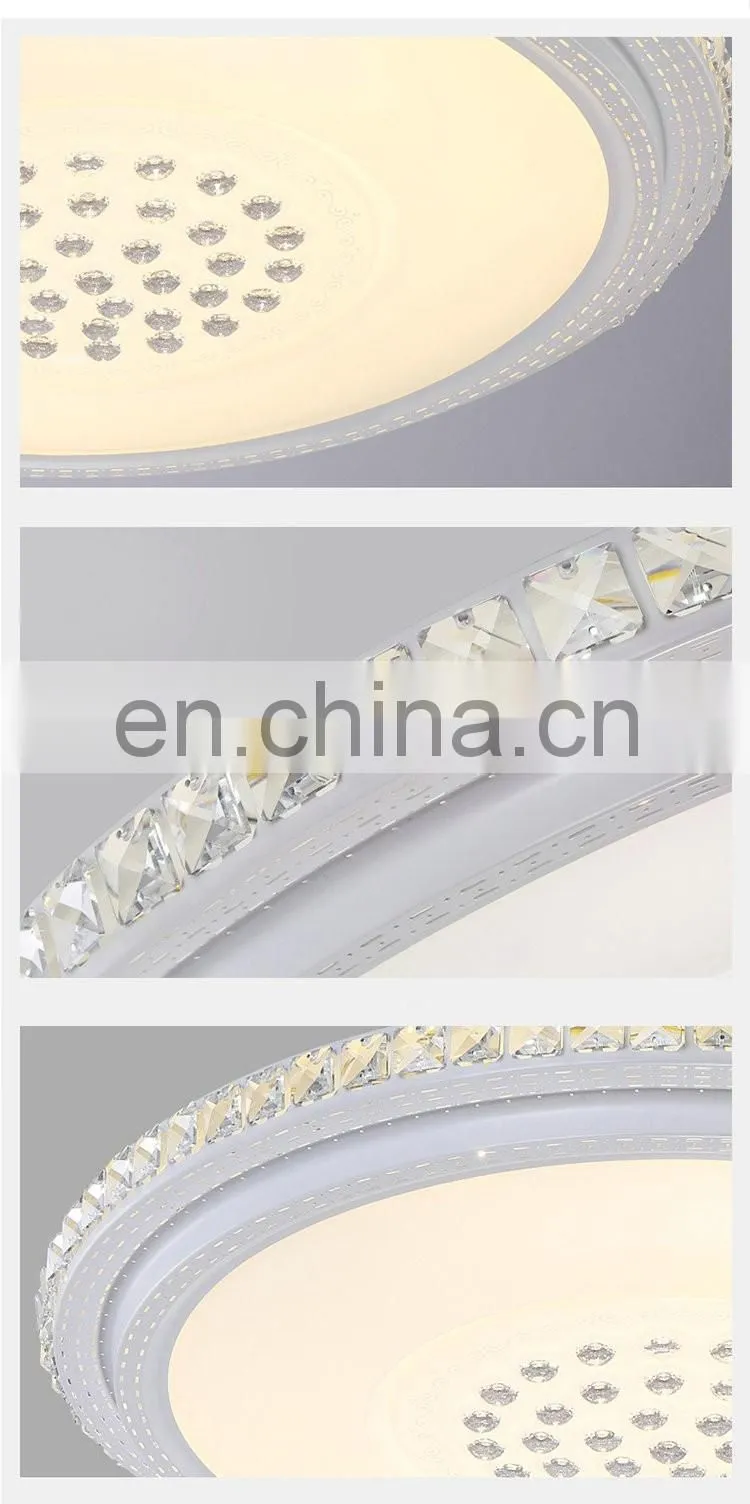 modern luxury crystal ceiling light dining room 2 colors changed LED ceiling lamp
