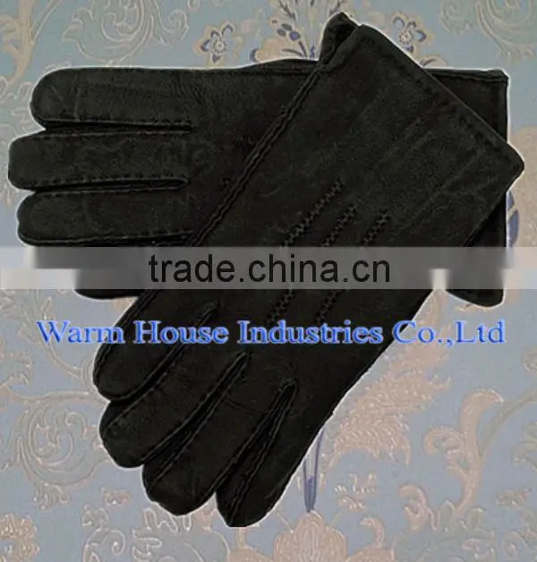 2015 100% Handmade Genuine Leather Fashion Leather Gloves for Men