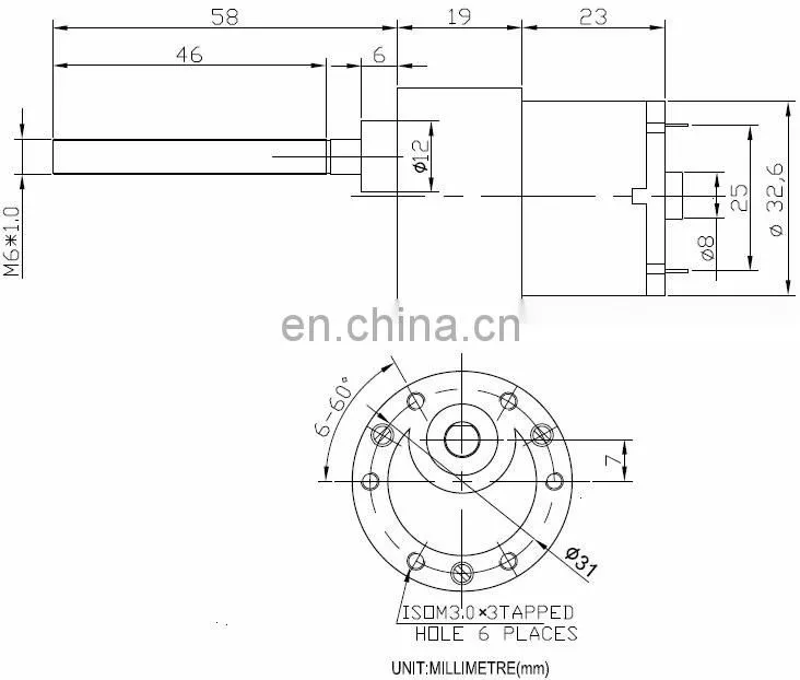 ChiHai Motor CHR-GM37-520K DC CHINA Metric Screw Shaft Gear Motor 24V 12V Mating flange nut