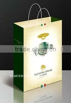 Newest special design foldable shopping paper bag for tea packaging