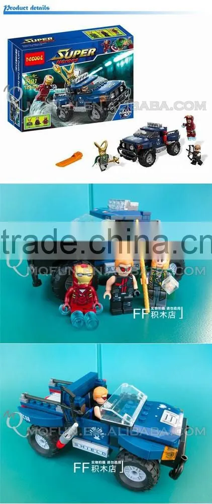 Mini Qute DECOOL Marvel Avenger super hero Loki Eagle Eye chariot building block action figure educational toy NO.7101