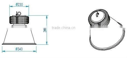 80W high power light weight outdoor industry LED high bay/work light