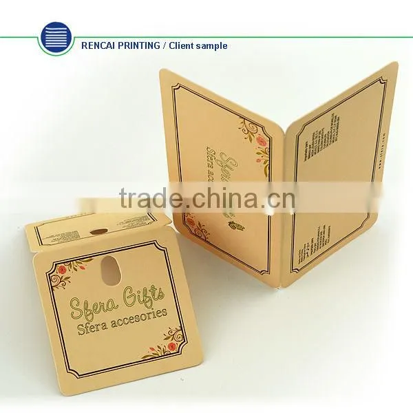 high quality paper hang tag//hang tag for note book//cheap price tag