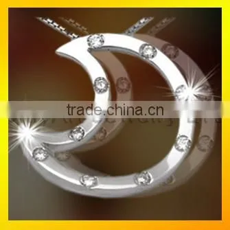 black enamel and shiny polished oval shape titanium or stainless steel pendant