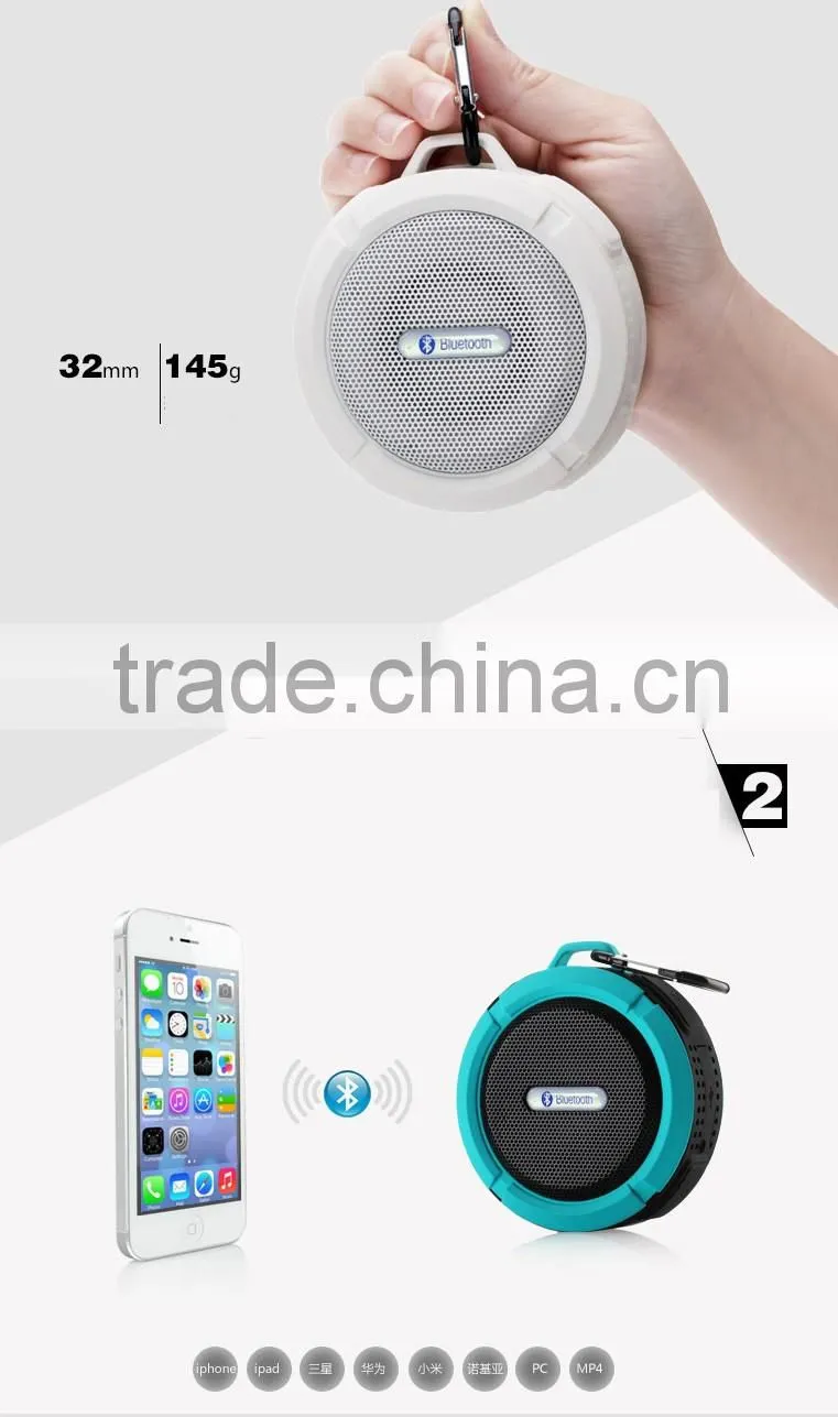 My vision Portable Wireless Bluetooth Speaker C6 Waterproof With One Year Warranty 2016 New Products