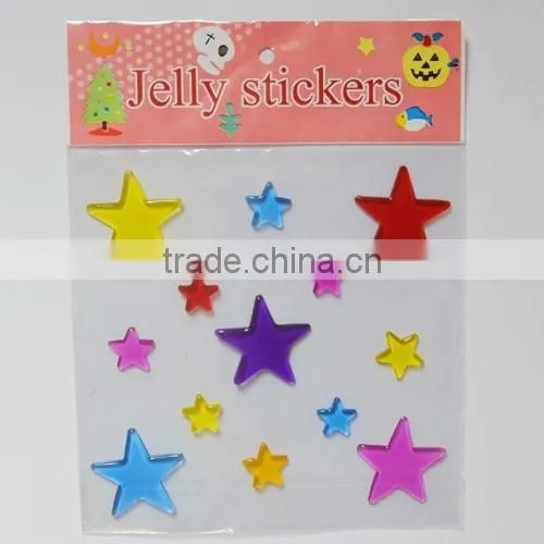 Wholesale cheap promotional stationery gift gel jelly cling window sticker