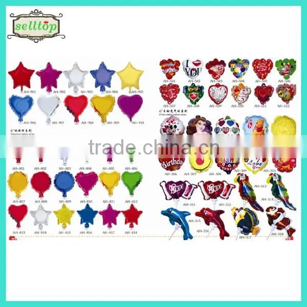 2014 high quality different size foil illuminated balloons