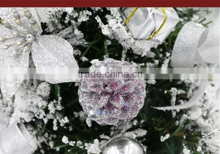 30cm Height Wholesale Artificial Christmas Tree With Silver Bowknot For Party Decoration