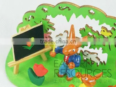 Wooden Easter Rabbit Decoration