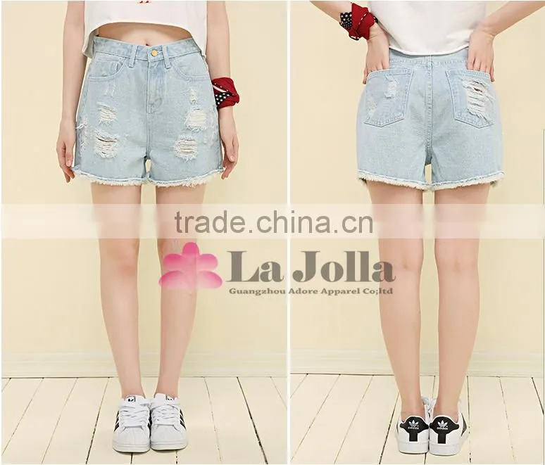 2016 Summer Blue Fashion Jeans New Style Short Trousers 245J